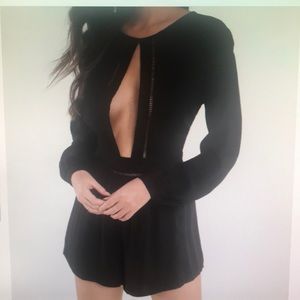 NWT black keyhole romper